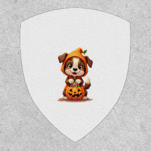 Trick or Treat Dog � Cute Halloween Puppy Shirt Patch