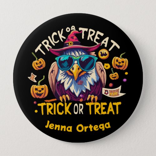 Trick or Treat Eager _ Freaky Friends Button