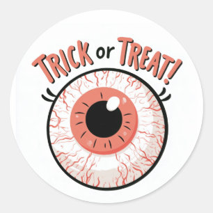 Trick or Treat! - Eyeball Classic Round Sticker