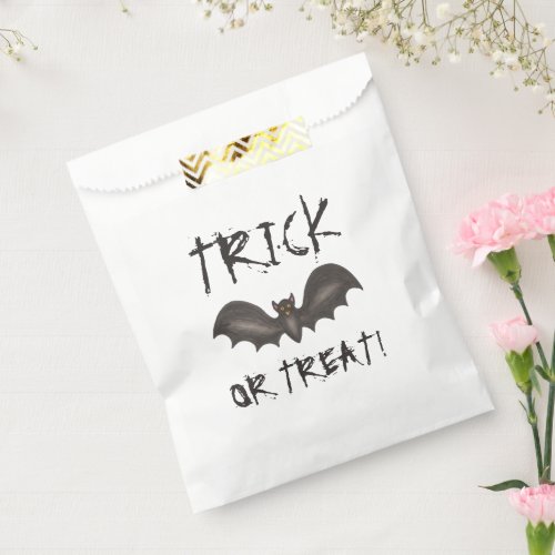 Trick or Treat Flying Black Bat Happy Halloween Favor Bag