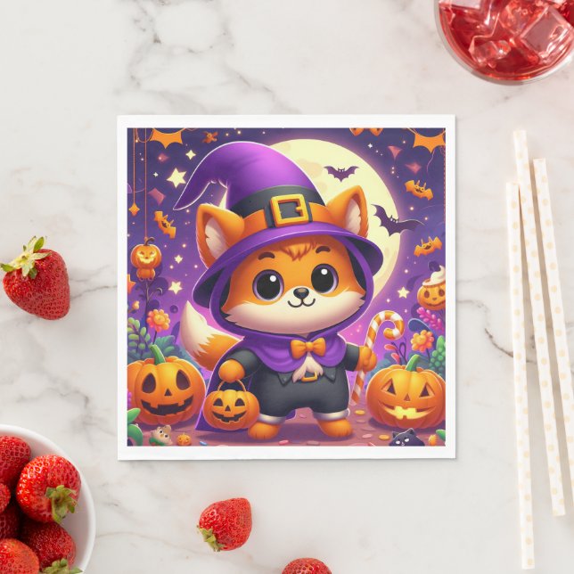 Trick or Treat Fox Napkins (Insitu)