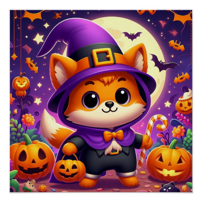 Trick or Treat Fox Poster (Front)
