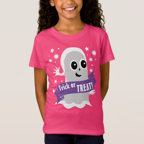 Trick or Treat Friendly Halloween Ghost T_Shirt
