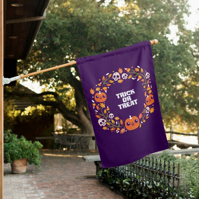 trick or treat fun  house flag (In SItu)