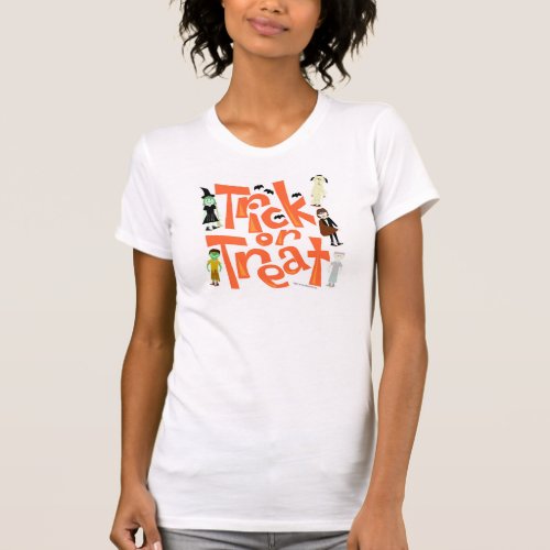 Trick or Treat Fun October Halloween Slogan T_Shirt