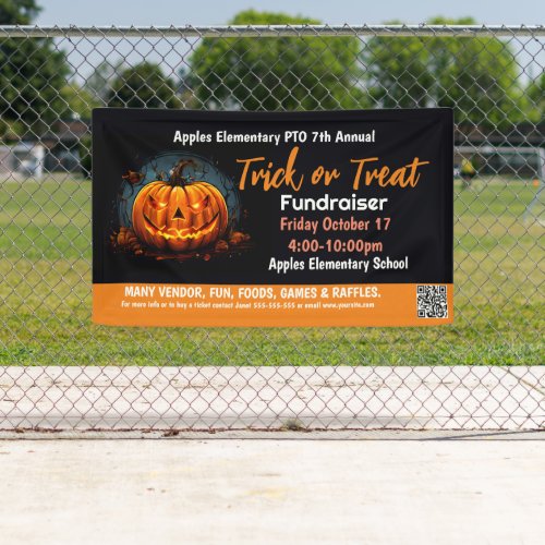 TRick or treat Fundraiser PTO PTA Church Banner