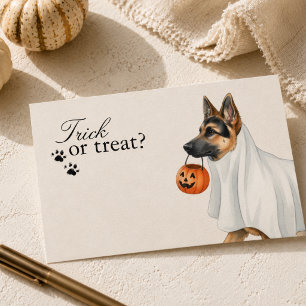 Trick or Treat German Shepherd Dog Halloween Note Card