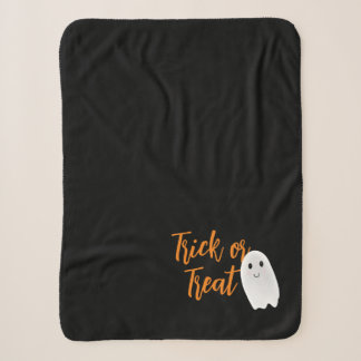 Trick or Treat Ghost Halloween Sherpa Blanket