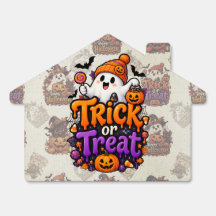 Trick or Treat Ghost House Ornament