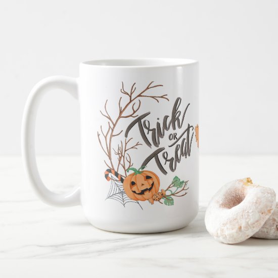 Trick or Treat Ghost Pumpkin Halloween Mug |