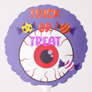 Trick Or Treat - Giant Eyeball And Halloween Candy Balloon