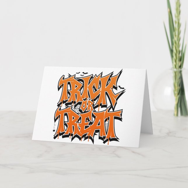 Trick Or Treat Graffiti Card (Front)