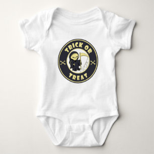 Trick or treat Grim Reaper starbucks logo coffee  Baby Bodysuit