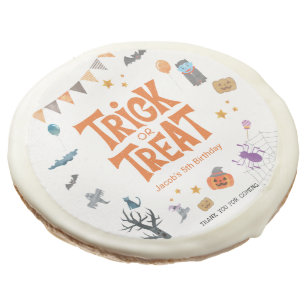 Trick or Treat Halloween 5th Birthday Party Sugar Cookie