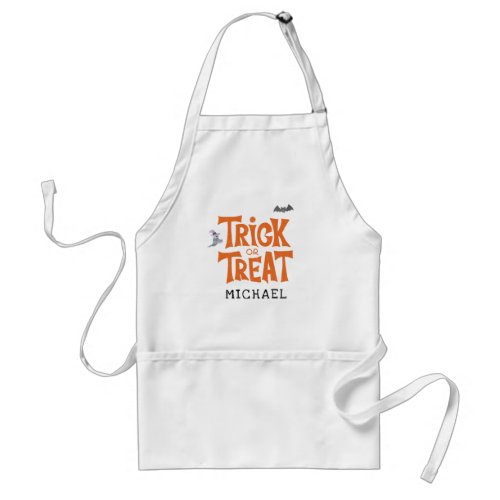 Trick or Treat Halloween Birthday Party Custom Adult Apron