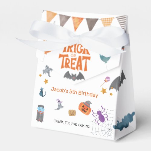 Trick or Treat Halloween Birthday Party Favor Boxes