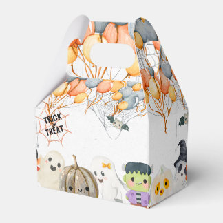 Trick or treat Halloween birthday party Favor Boxes