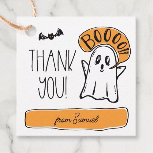 Trick or Treat Halloween Birthday Thank You Favor Tags