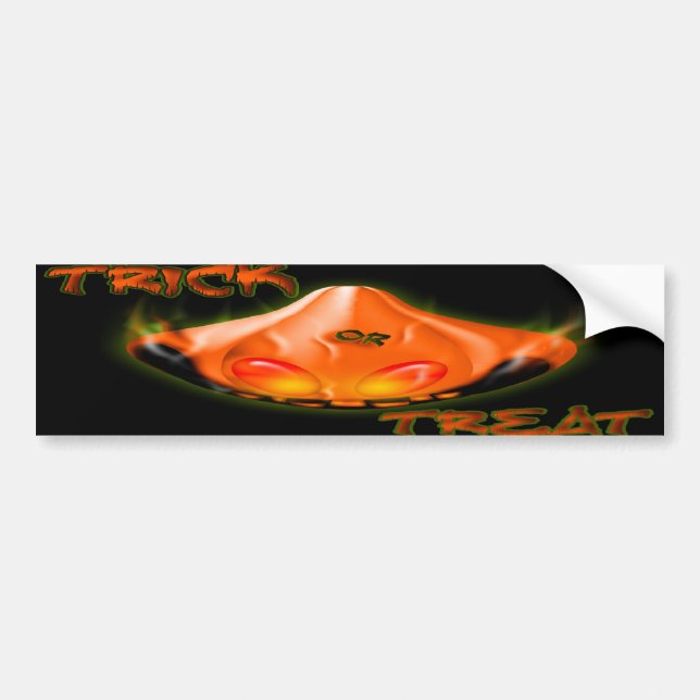 Trick or Treat Halloween Bumper Sticker (Front)