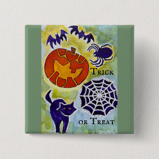 Trick or Treat Halloween Button