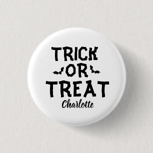 Trick Or Treat Halloween Button