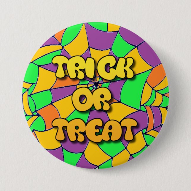 Trick or Treat Halloween Button (Front)