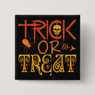 Trick or Treat Halloween buttons