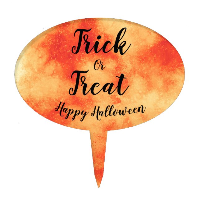 Trick or Treat Halloween  Cake Topper (Front)