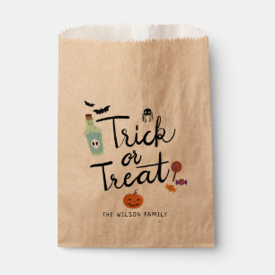 Trick or Treat Halloween Candy Favor Bag