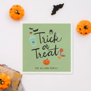 Trick or Treat Halloween Candy Napkins