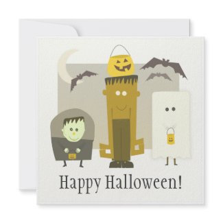 Trick or Treat Halloween Card invitation