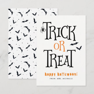 Trick or Treat Halloween Cards