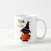 Trick Or Treat Halloween Cat With Pumpkin Coffee 

Mug