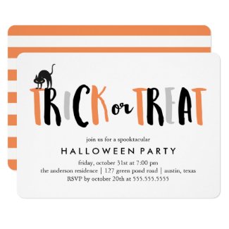 Trick or Treat Halloween Celebration Card
