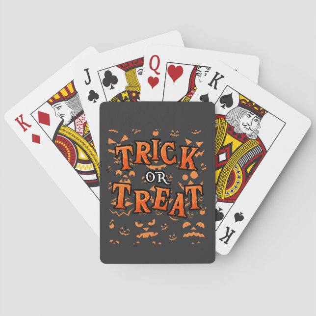 Trick or Treat Halloween Classic Playing Cards (Back)