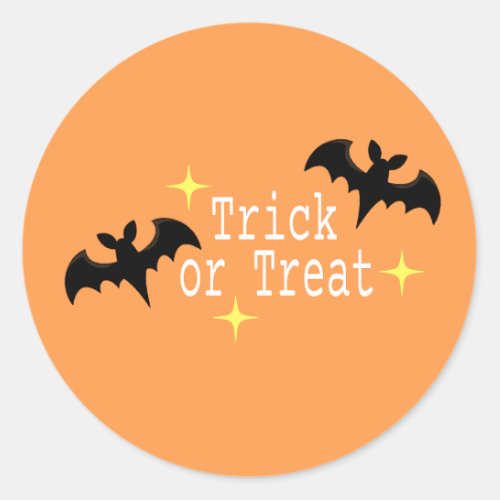 Trick Or Treat Halloween Classic Round Sticker