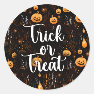 Trick or Treat Halloween Classic Round Sticker