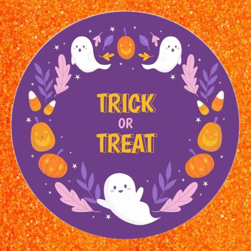 Trick or treat Halloween Classic Round Sticker