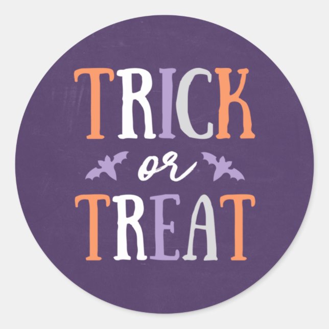 Trick or Treat | Halloween Classic Round Sticker (Front)