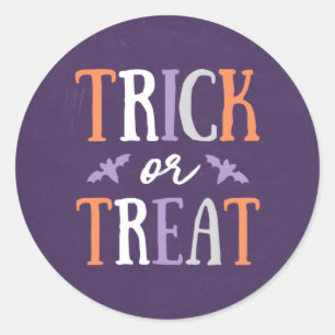 Trick or Treat Halloween Classic Round Sticker
