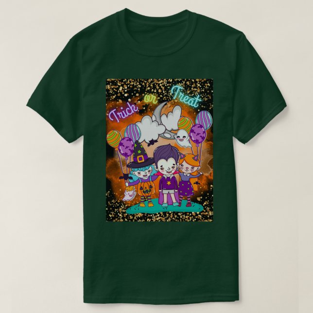 Trick or Treat Halloween Costume Party 2 T-Shirt (Design Front)