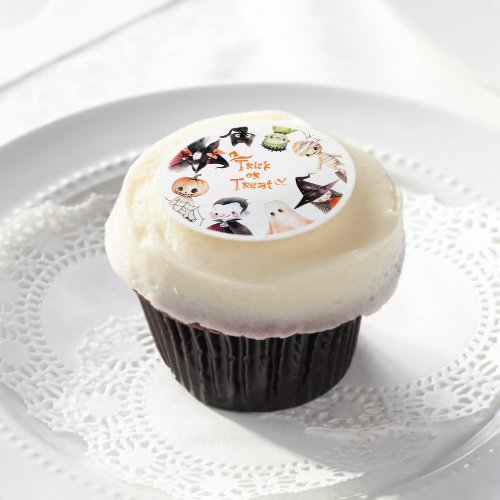 Trick or Treat Halloween Costume party birthday Edible Frosting Rounds