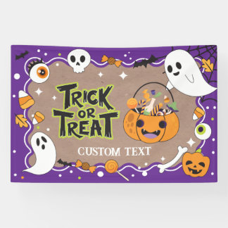 Trick or Treat Halloween craft party banner