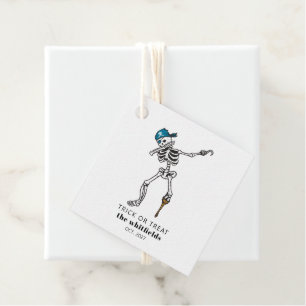 Trick or Treat Halloween Dabbing Pirate Favor Tags