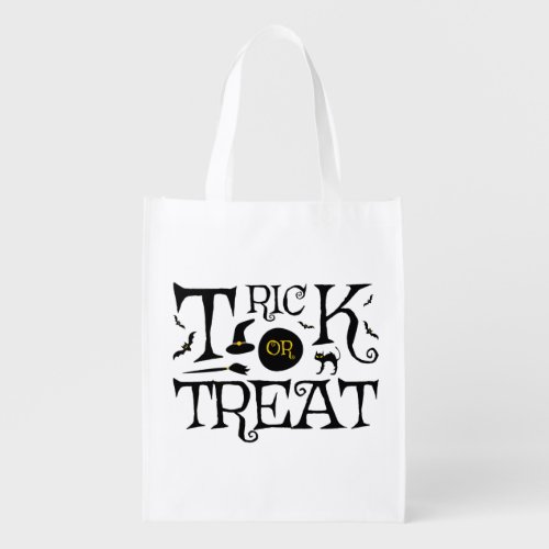 Trick or treat Halloween design Grocery Bag