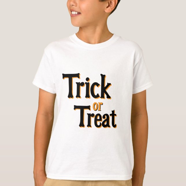 Trick or Treat Halloween Design – Spooky & Fun Gif T-Shirt (Front)