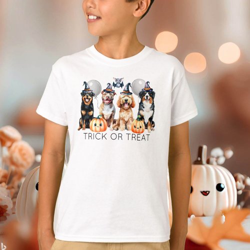 Trick or Treat Halloween Dogs T_Shirt