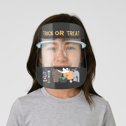 Trick or Treat Halloween Kids Face Shield