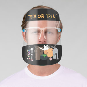 Trick or Treat Halloween Face Shield