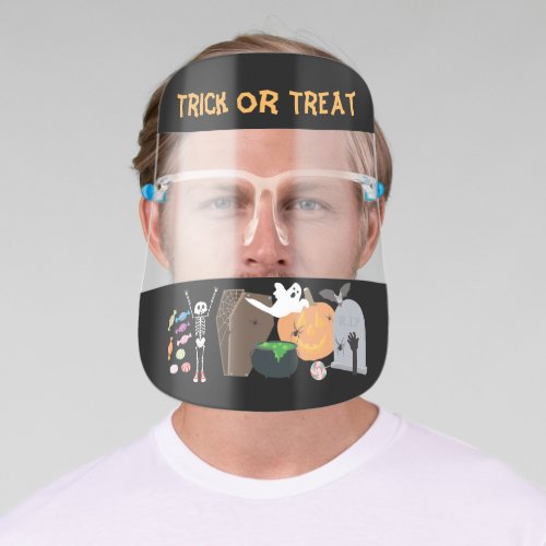 Trick or Treat Halloween Face Shield